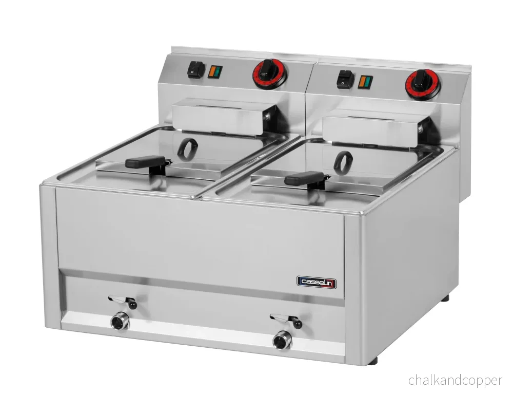 Elektrisk fritös med avloppskran 2 x 8 liter T 66