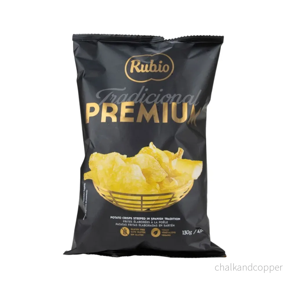 Premium Traditional Potatischips 130 g – Rubio Snacks