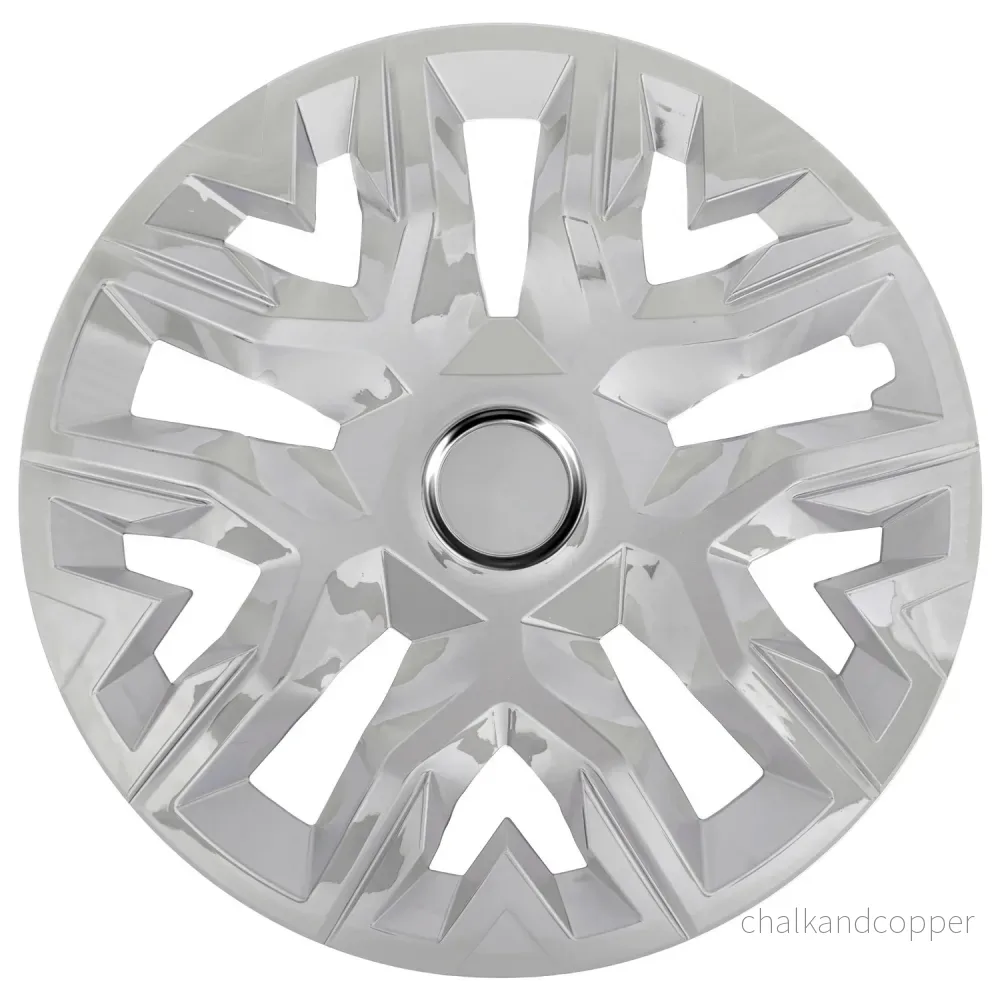 Universal navkapslar 15'' NRM Perfecto silverlackerade 4 st