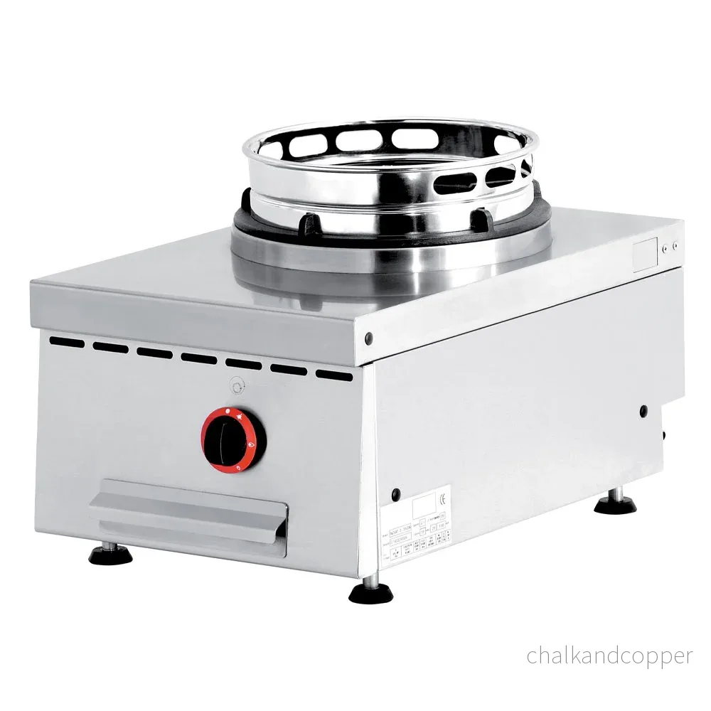 Gaseldad wok för bordet, 1 brasa (13 kW)