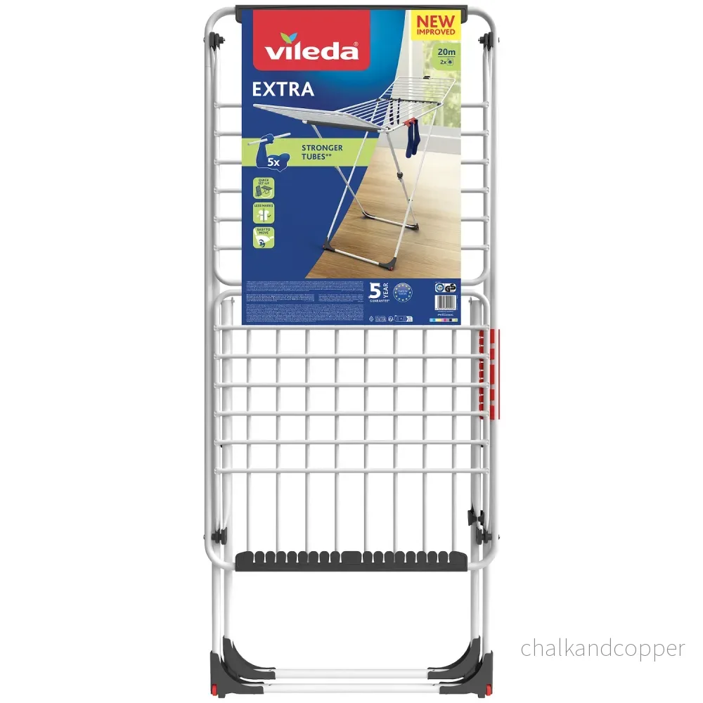 Tvättmaskin Vileda Extra, torkyta 20 m, 8 mm tjocka aluminiumsladdar, vit - Bild 2