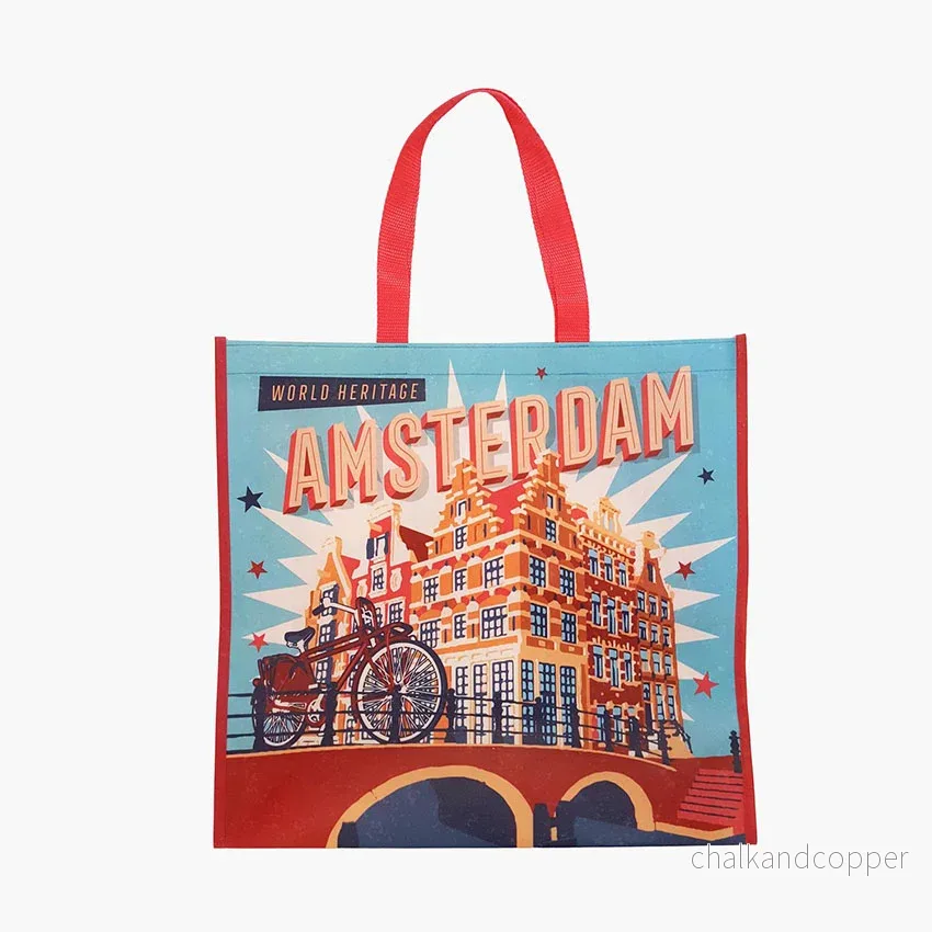 Stor Flergångskasse – Amsterdam Vintage Kanalmotiv