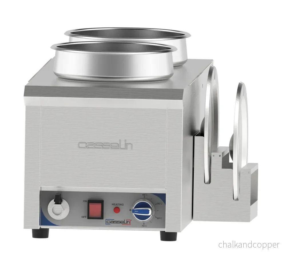 Bain-marie vatten uppvärmt för sås 2 x 7,5 L