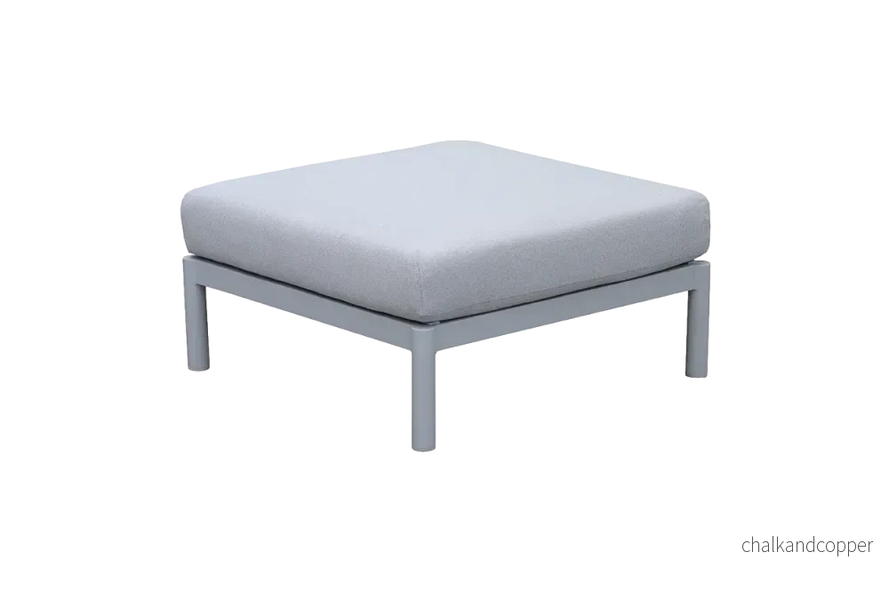 Luna aluminium lounge puff / bord