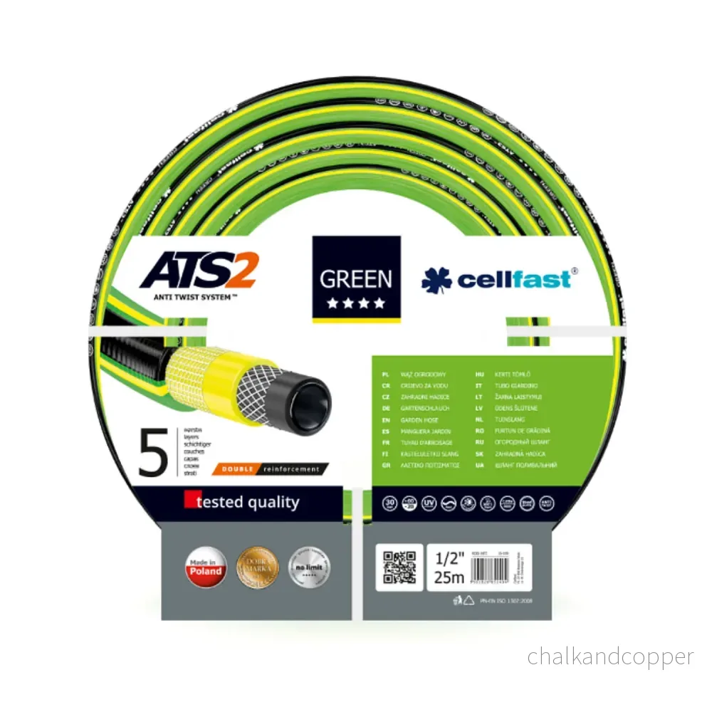 Garden Cellfast ATS2 1/2" grön trädgårdsslang 25m 5 lager