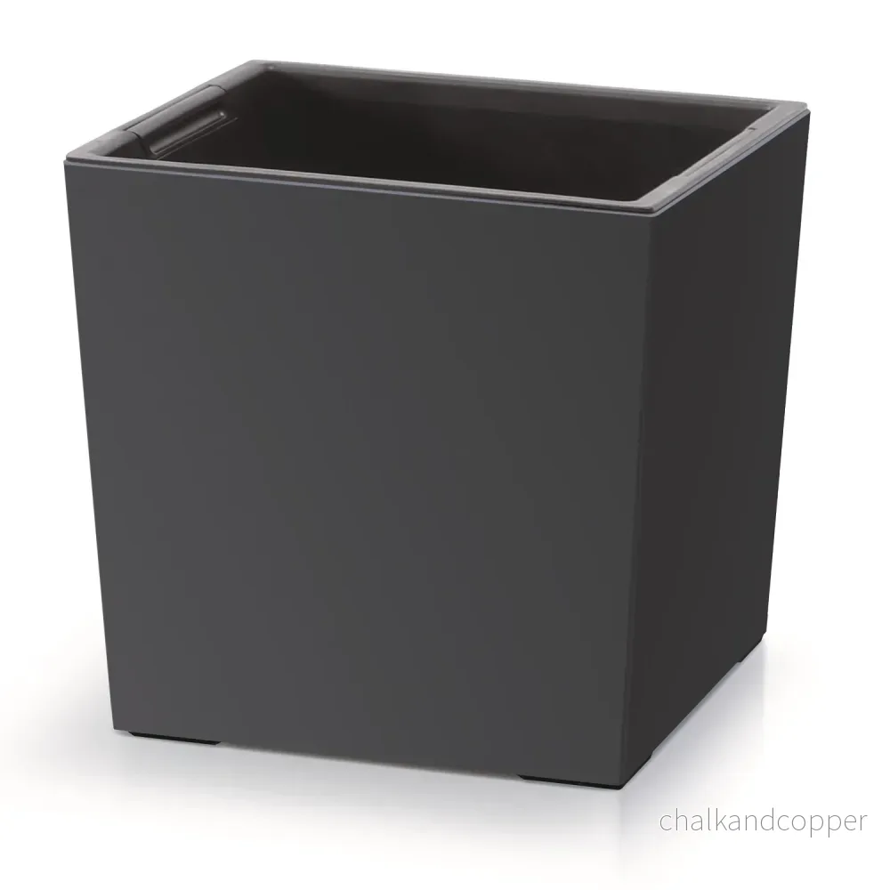 Prosperplast 2in1 Blomkruka Med Inre Kruka Planter Herb Pot Planter Plastic Square 24 cm x 24 cm x 23,5 cm