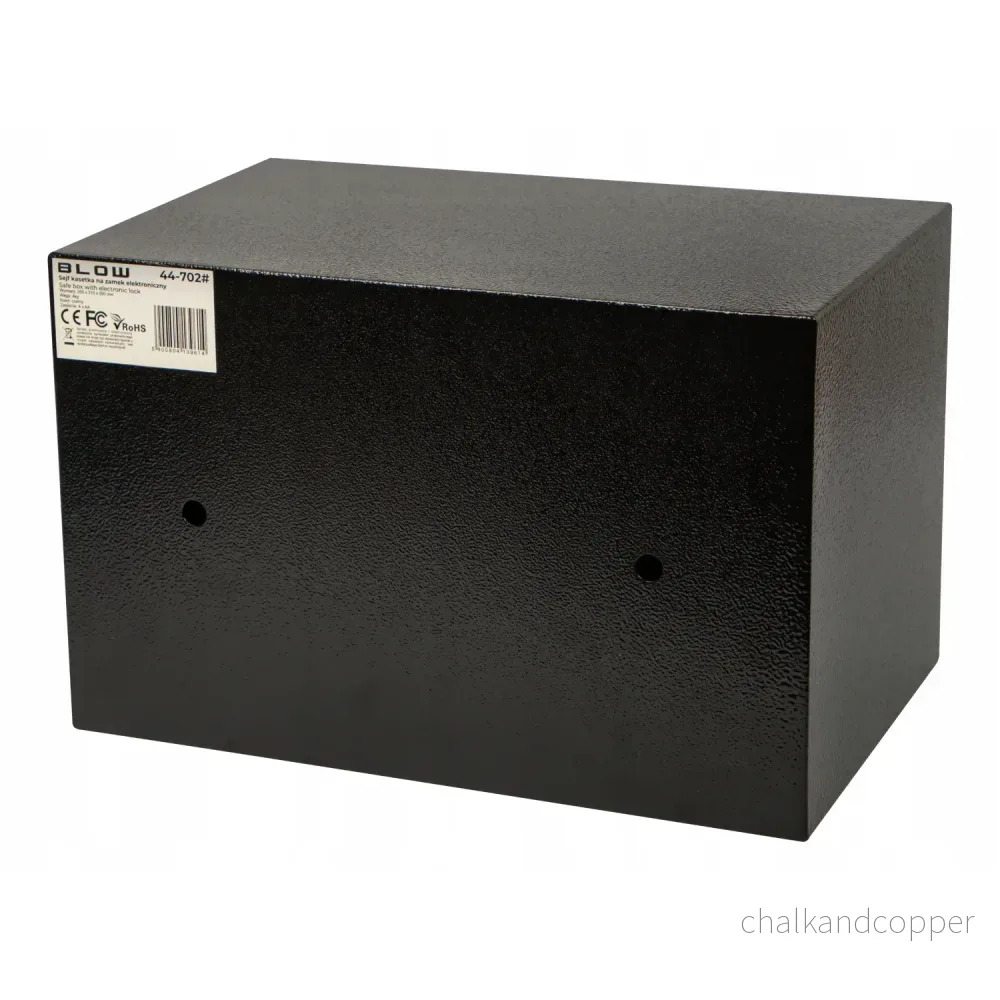 Kassaskåp med elektroniskt lås av märket Blow, mått 31x20x20 cm, låsning med nyckel + kod, 44-702 - Bild 3