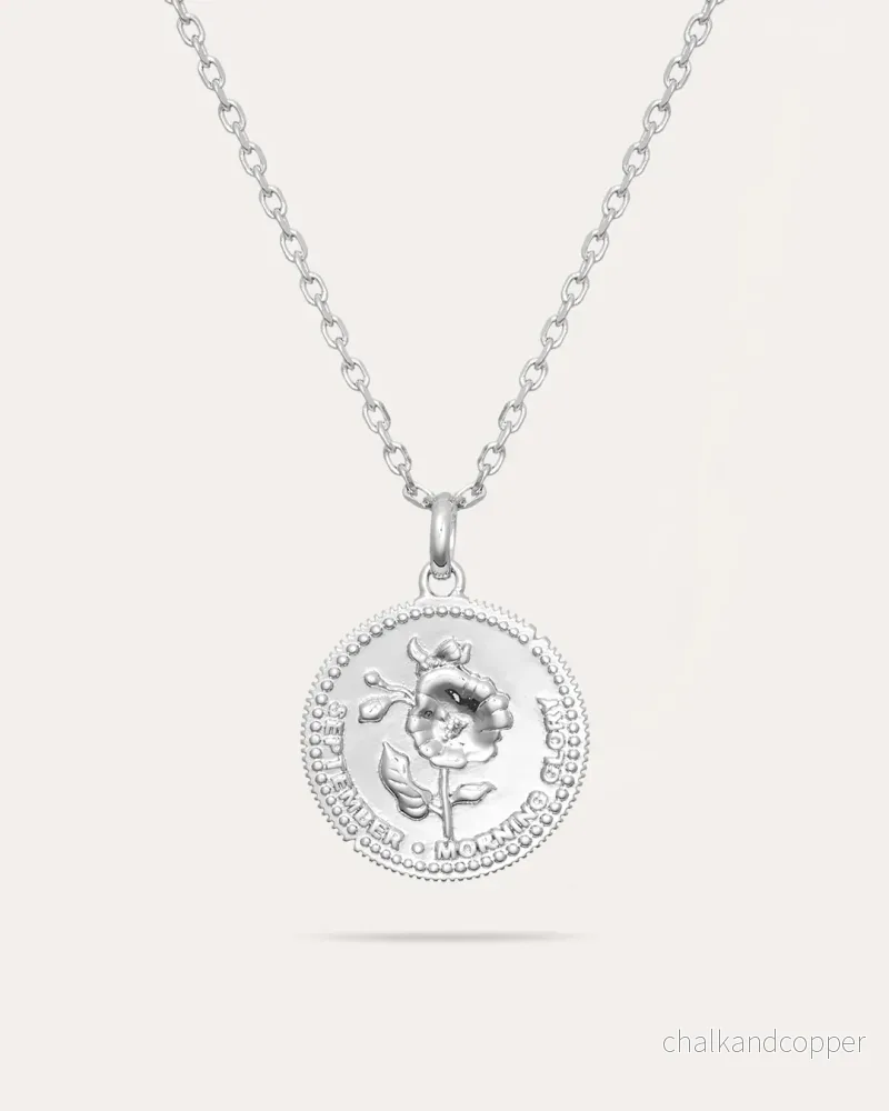 Månadsblomma September – Silverhalsband