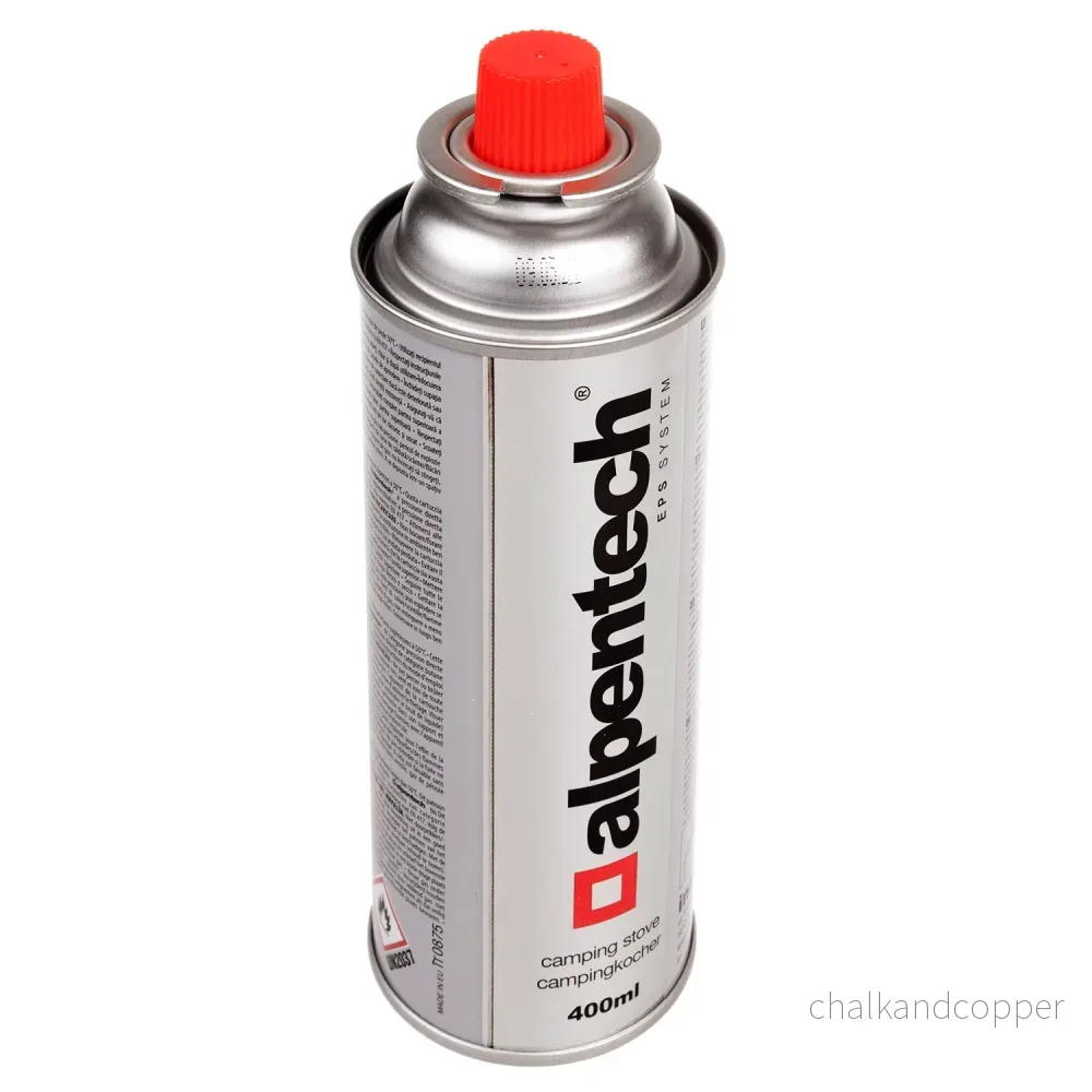Alpentech IK300 Gaspatron 400ml Certifikat: Pi 0875, Uppfyller EN417 Isobutan Driftområde -10°c till + 40°c