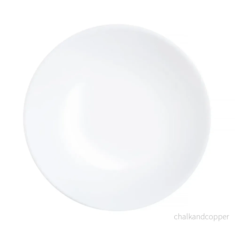 Luminarc desserttallrik, rund, härdat glas, 19 cm, vit, Diwali White