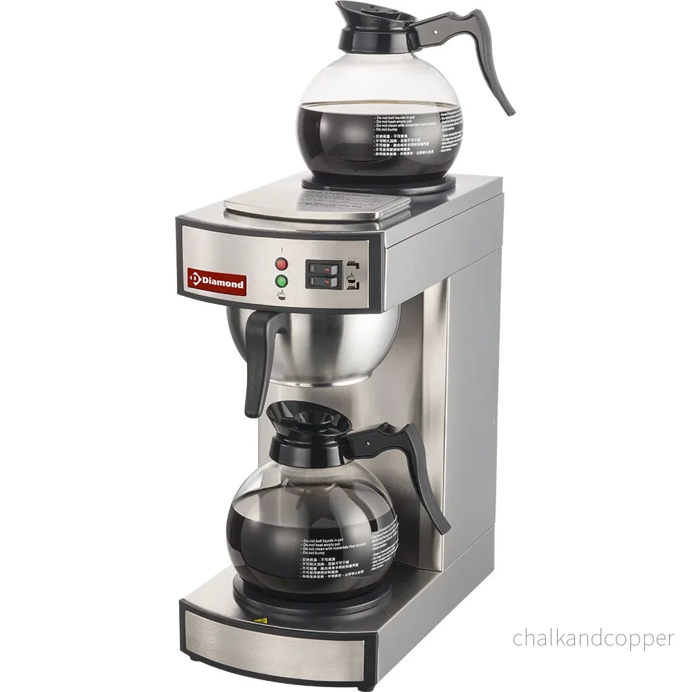 Kaffeperkoleringsmaskin – 1 grupp + 2 värmeplattor – Halvautomatisk