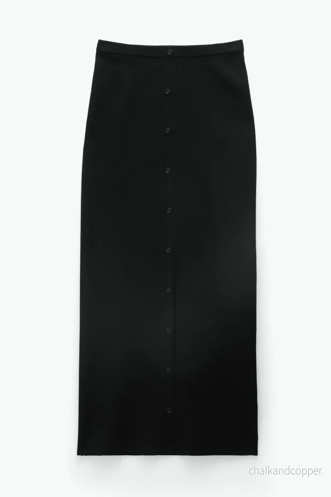 Knitted Maxi Skirt Black Filippa K