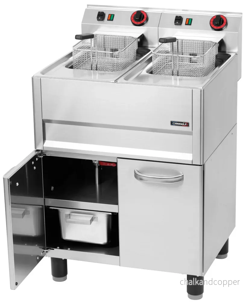 Elektrisk fritös 2 x 8 liter med öppet skåp 66 Elektrisk fritös 2 x 8 liter med öppet skåp 66