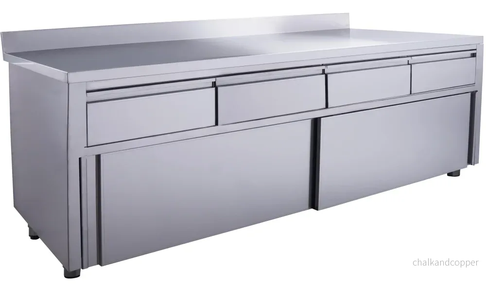 SARO Skjutdörrsskåp – 4 lådor. 1800X700mm med upprättstående