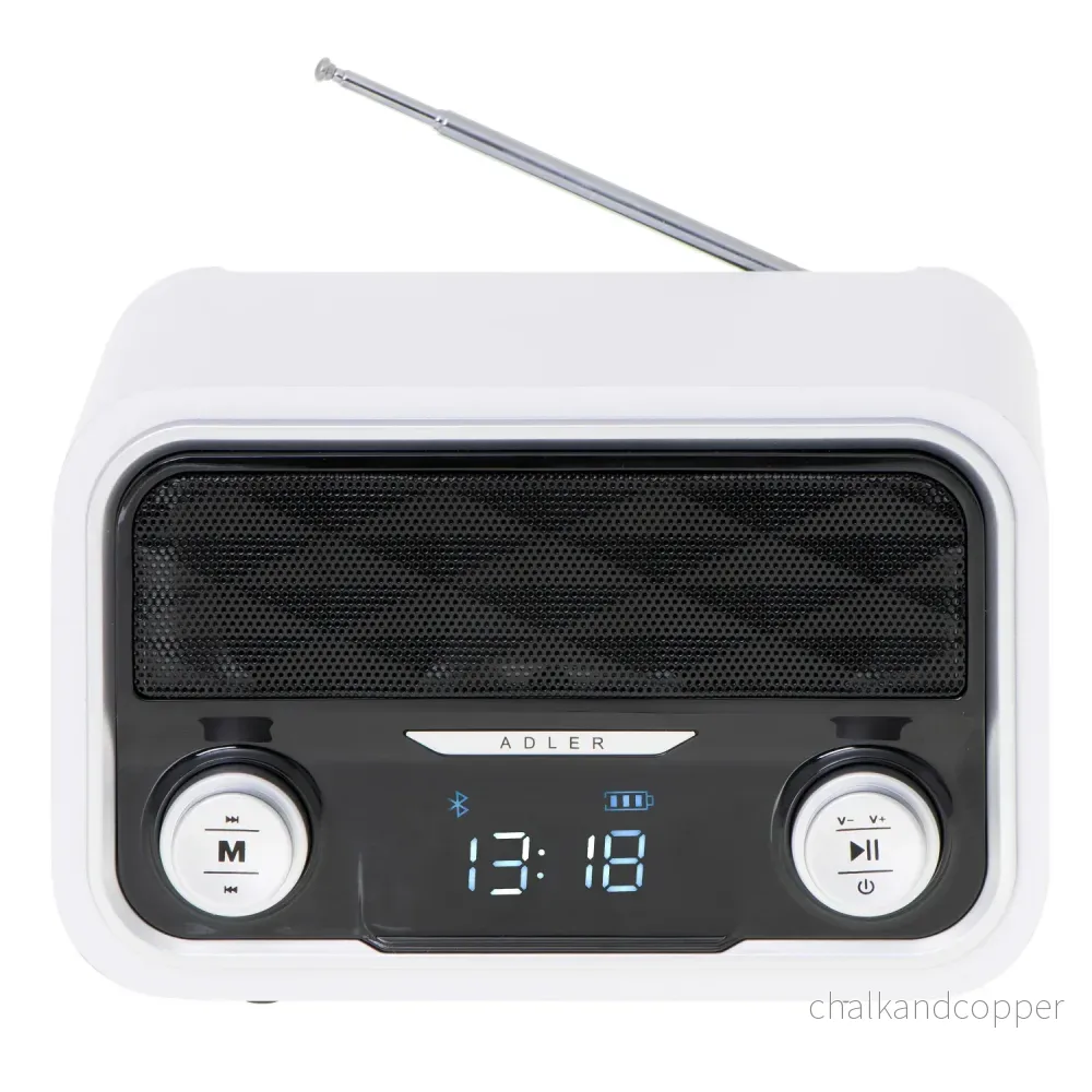 Radio FM Bluetooth 1800 mAh SD USB MP3 AUX LCD Adler AD 1185