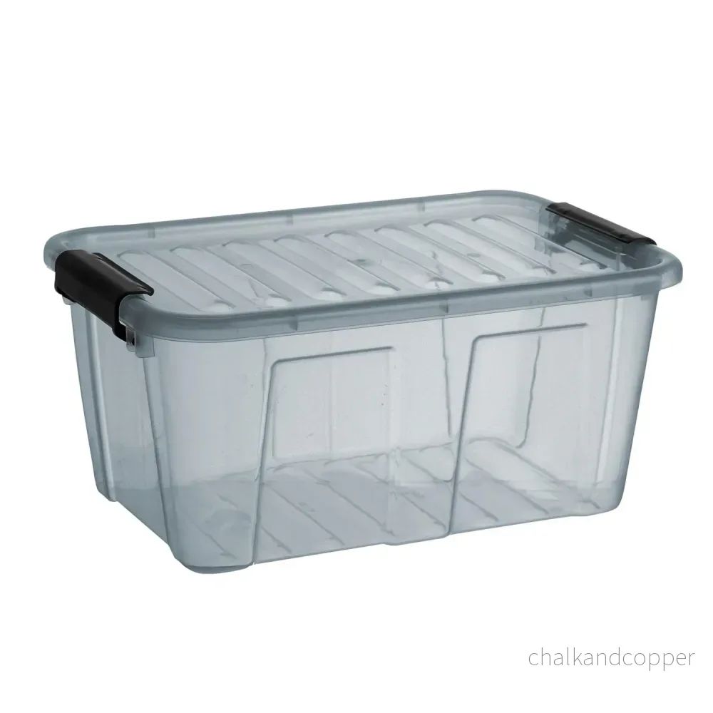Behållare med lock Plast Team Home Box 7.7L / Grå