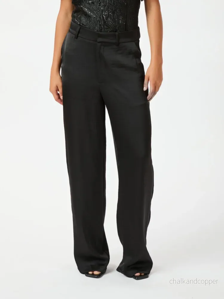 Emmett Heavy Sateen Pants Black Neo Noir