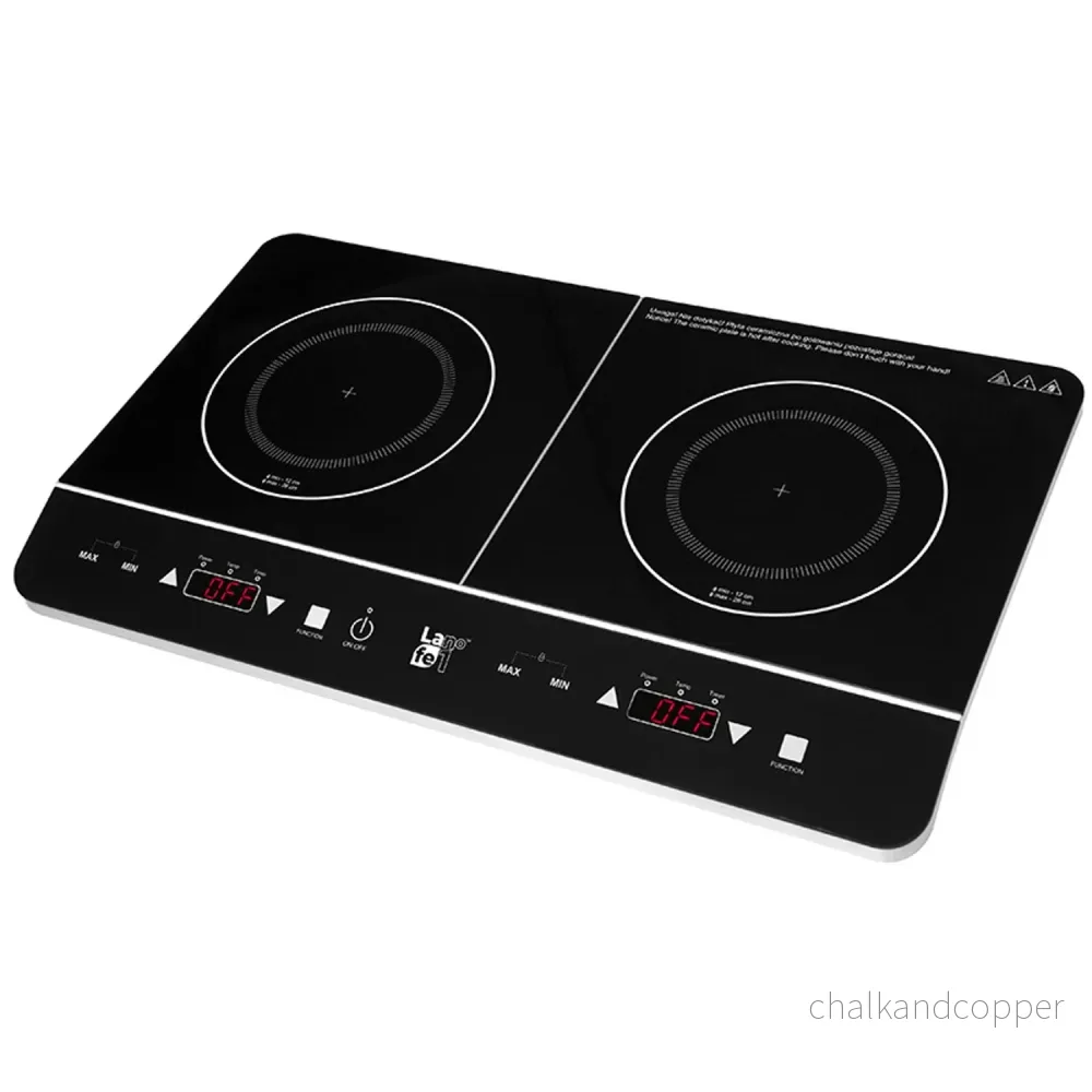 Lafe induktionsspis, elektrisk, bärbar, 3500W, dubbel, CIY 002