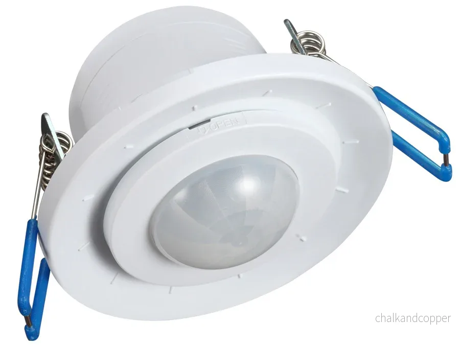 Maclean PIR-rörelsedetektor, infraröd, infälld, räckvidd 6 m, 800W/400W, MCE130 - Bild 2