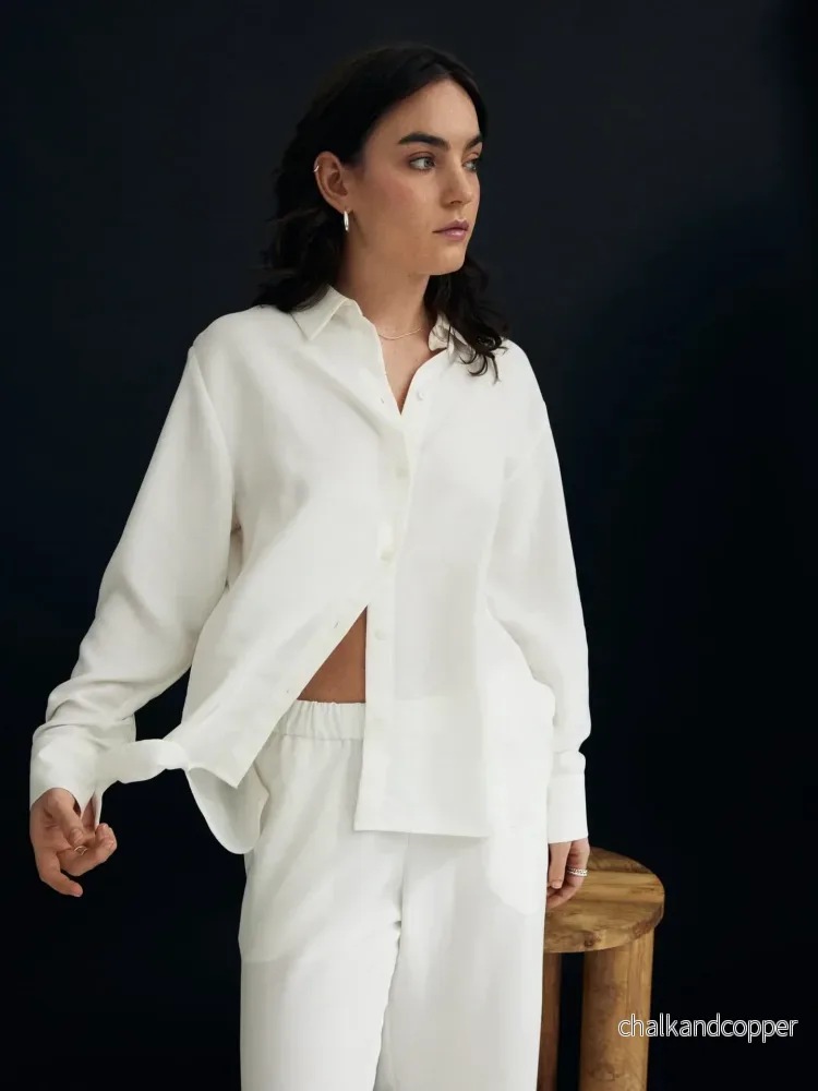 Daily Shirt Soft Modal White A Part of the Art Daily Shirt Soft Modal White A Part of the Art