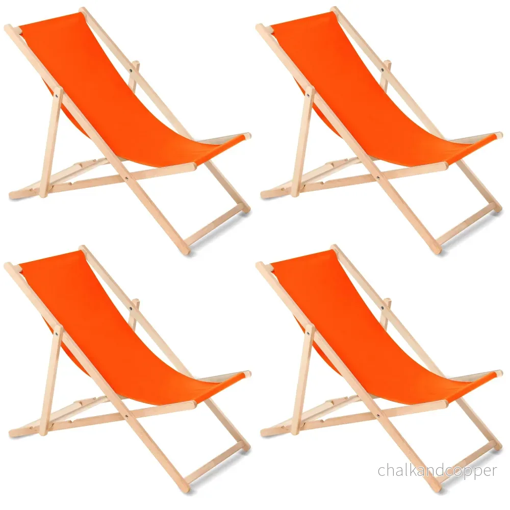 GreenBlue GB183 bok classic lounger orange, 4 delar