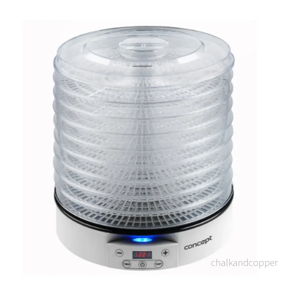 Concepct SO2020 elektrisk matdehydrator 9 fack LED svamp torkare Digital Timer Raw Tray 500 W - Bild 2