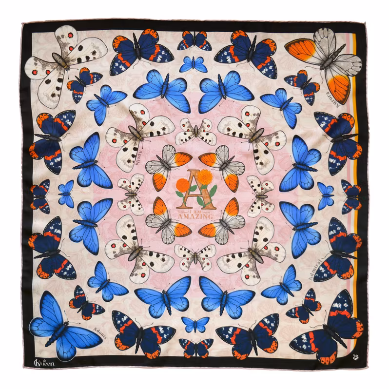 Silk Scarf Small Amazing A Kueen