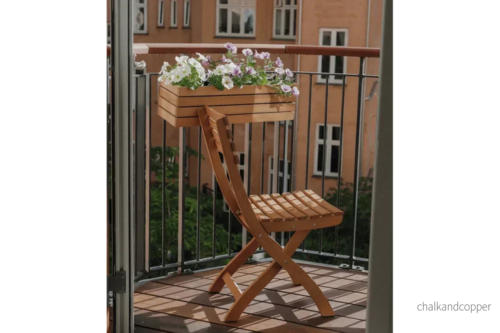 Maja balkonglåda teak 40 / 60 / 80 cm - Bild 2