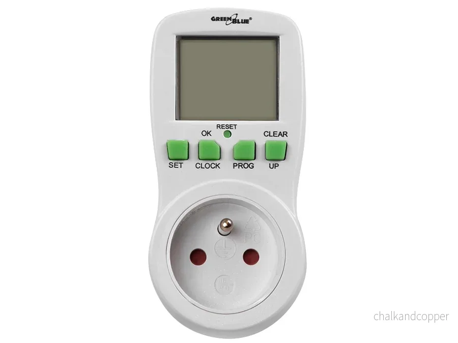 French Plug Digital Time / Timer Switch med GreenBlue GB107-stift - Bild 2