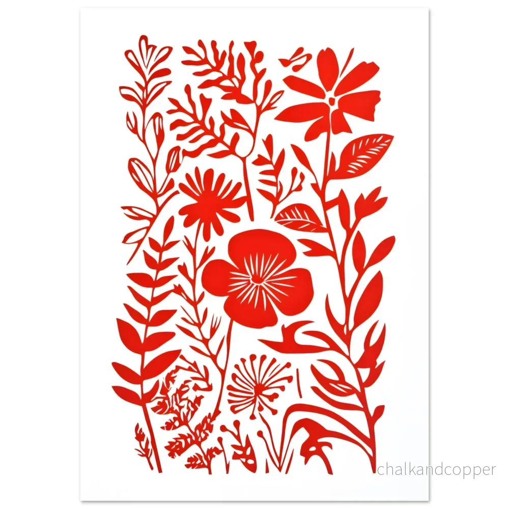 Red Blossoms on White - Bild 3
