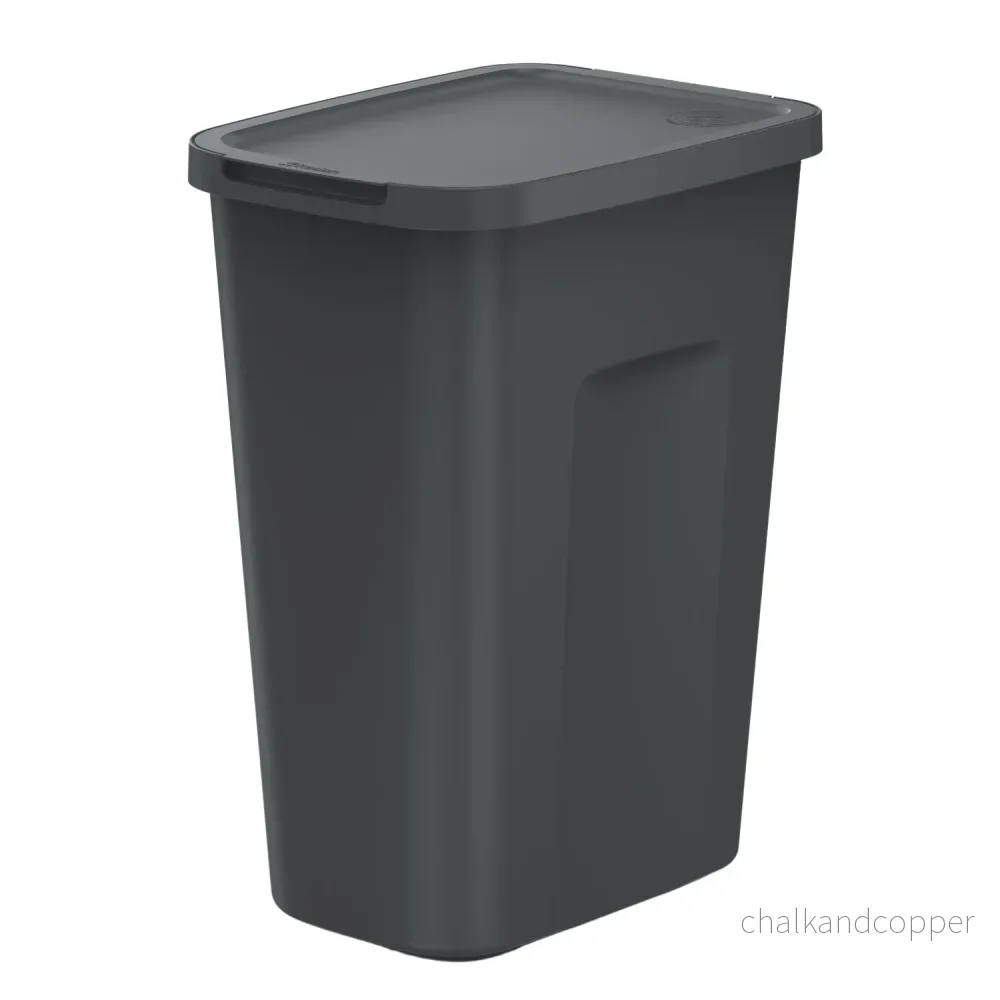 Papperskorg Keden, volym 35 liter, svart, COMPACTA Q PLUS