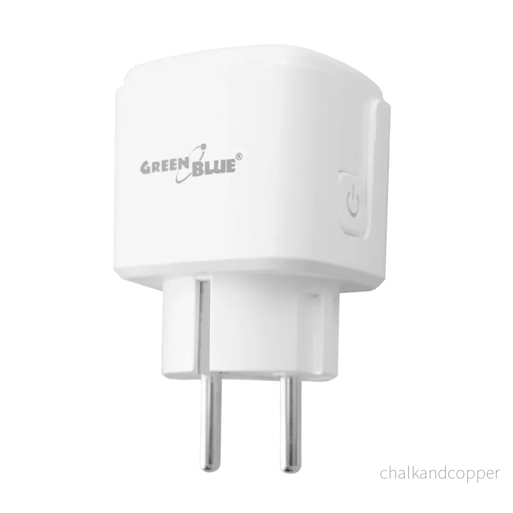 GreenBlue WiFi-styrd eluttag, Android/iOS/Alexa/Google Home, timer, effektmätare, max 16 A/3 840 W, GB735 W, 2 st - Bild 3