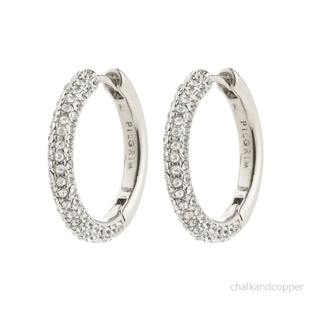Tatum Large Hoops Silver Pilgrim - Bild 2
