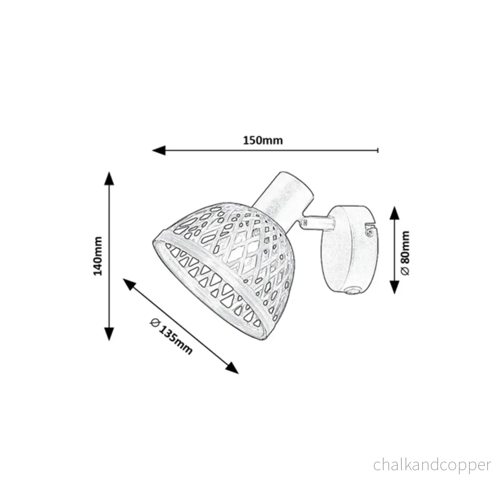 Rabalux 3133 Rottinglampa E14 1xMAX15W Svart - Vägglampa - Bild 3