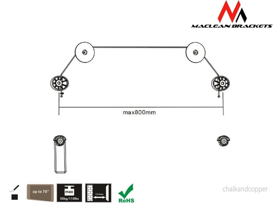 LED TV-fäste Maclean, 37-75", MC-557 - Bild 2