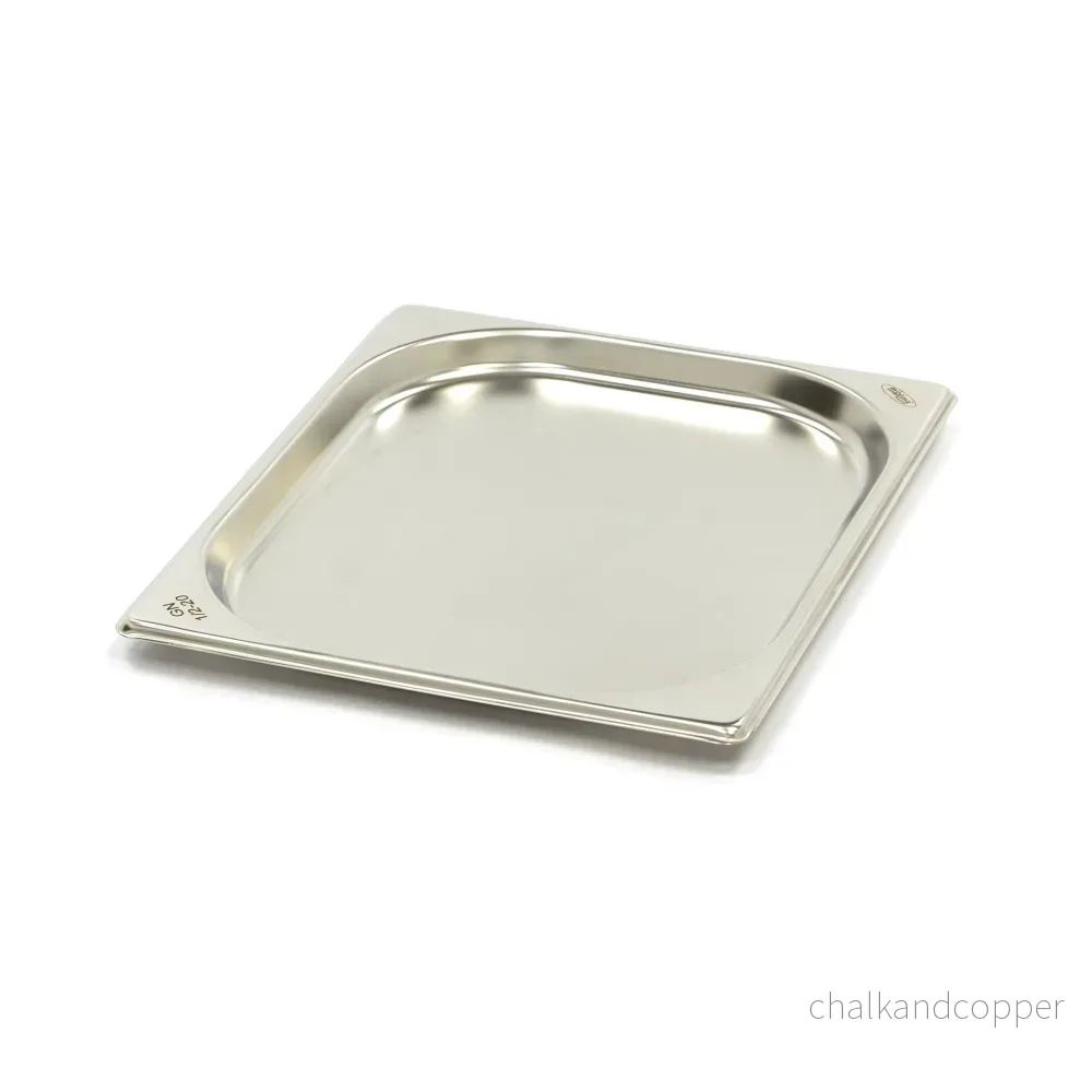 Gastronormbehållare - 3 st - 1/2 GN - 2 cm djup - Rostfritt stål