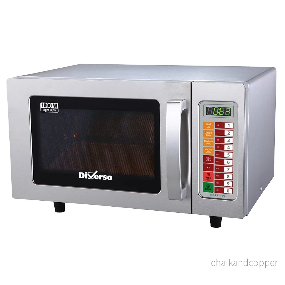 Mikrovågsugn i rostfritt stål, 1000 W. (25 Lt), digital Mikrovågsugn i rostfritt stål, 1000 W. (25 Lt), digital