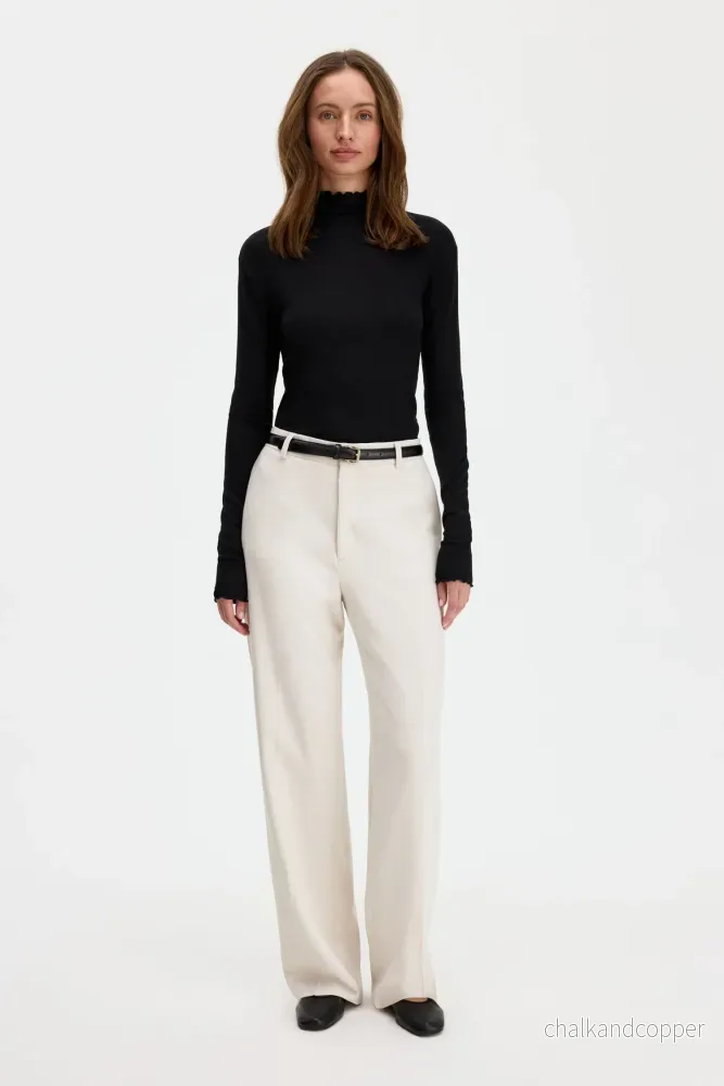 Rib Mock Neck Top Black Filippa K - Bild 2