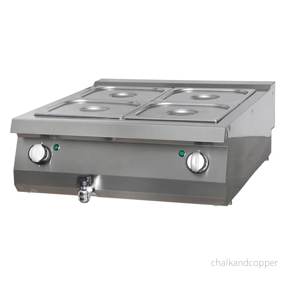 Premium Bain Marie - Dubbel enhet - 90 cm djup - Elektrisk