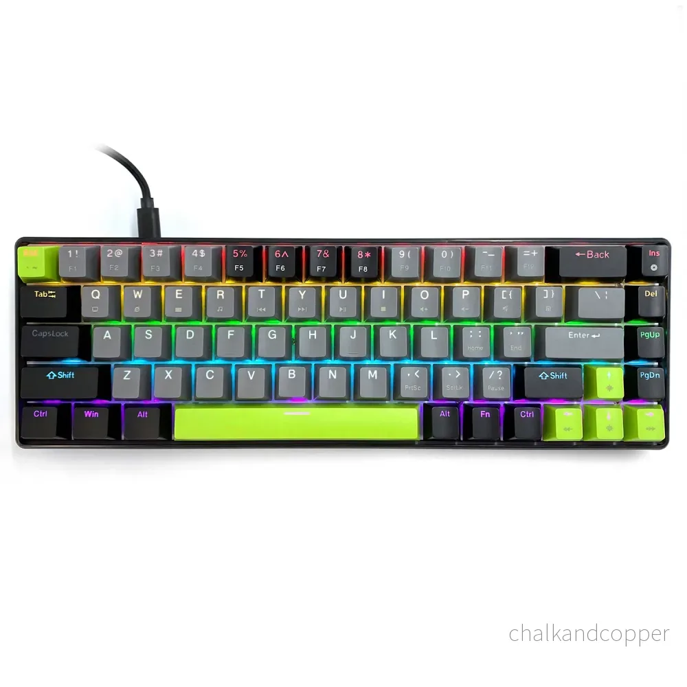 Mekaniskt tangentbord 60% RED CORE MX60 MT1260, tangentbelysning, Mediatech - Bild 2