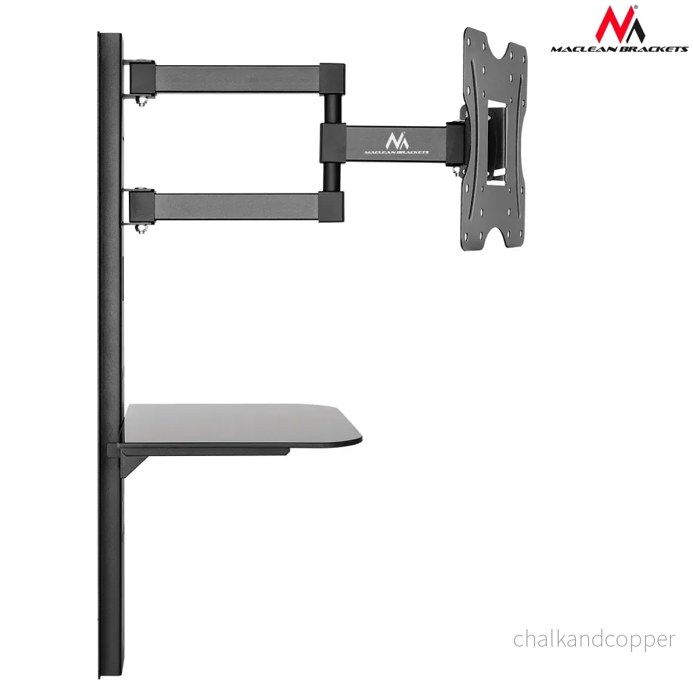TV-hållare med DVD-hylla Maclean, vesa 200x200 , 23"-42", 30kg, MC-771+HDMI 2.0 4K 3D UHD 1.8m KABEL 48 bit - Bild 3