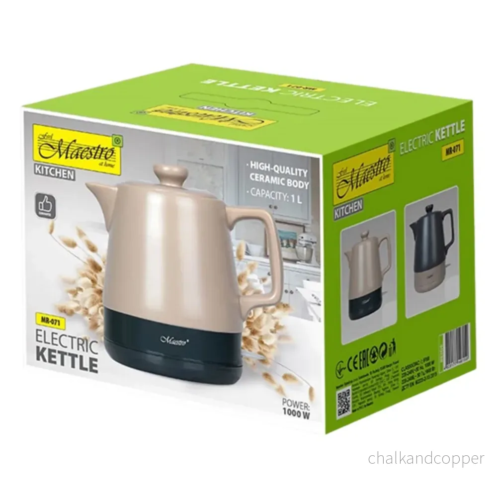 Maestro MR-071 Keramisk Vattenkokare 1L Beige 1000W - Bild 3