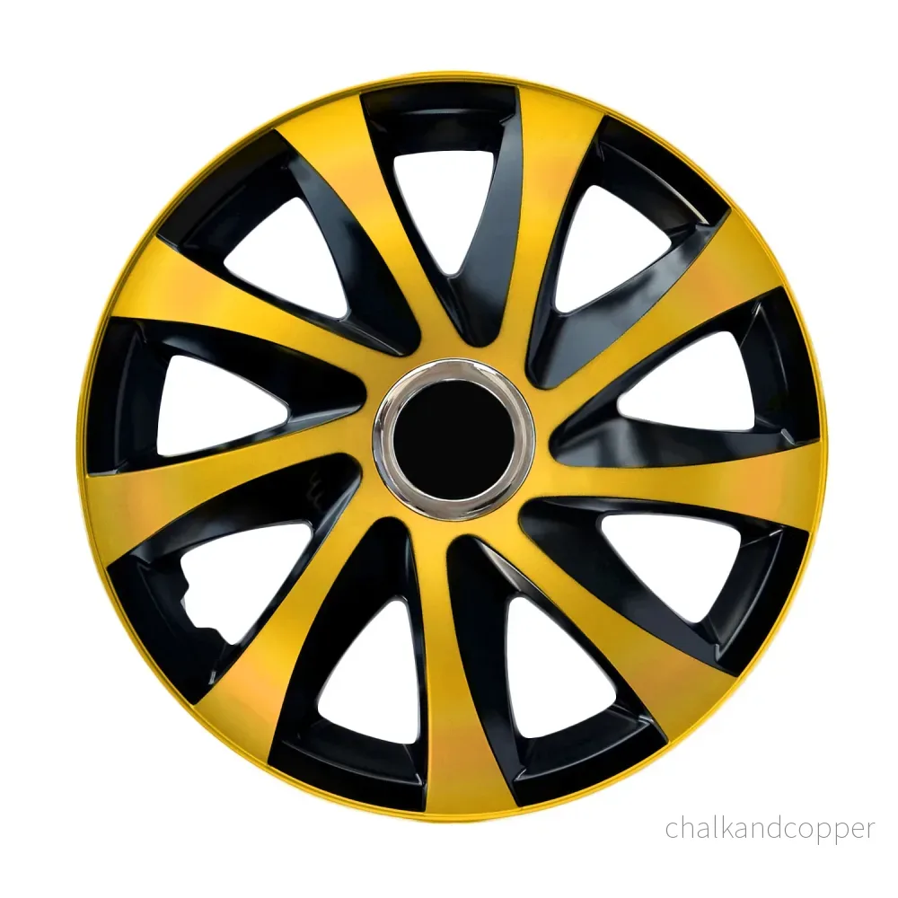 Universal navkapslar 15" NRM DRIFT Extra guld/svart 4 st