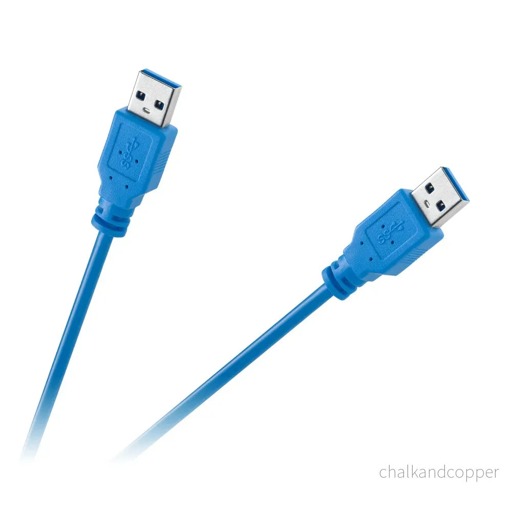 Kabel USB 3.0 AM till AM 1,8 m blå KPO2900