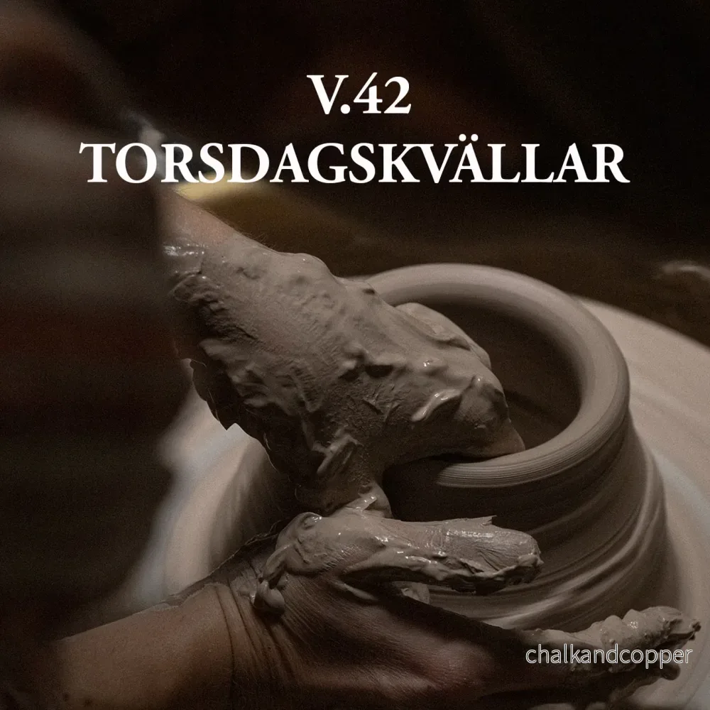 Kvällskurs i drejning – Torsdagar kl 18-21. Start v.42 -2026
