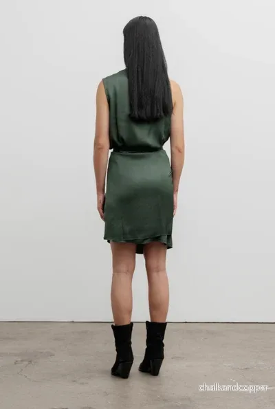 Telly Short Dress Army Green Ahlvar Gallery - Bild 3