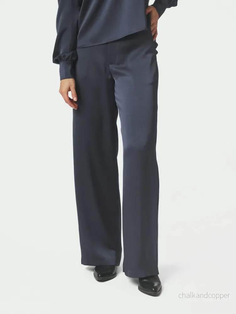 Emmett Heavy Sateen Pants Midnight Blue Neo Noir