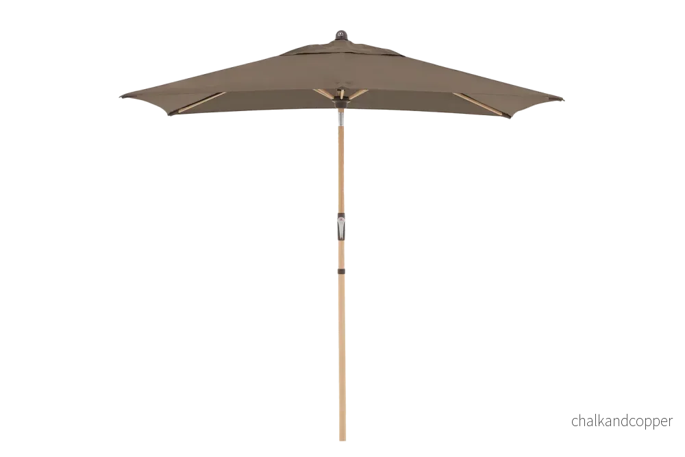 Alu wood ultra parasoll med tilt 210 x 140 cm
