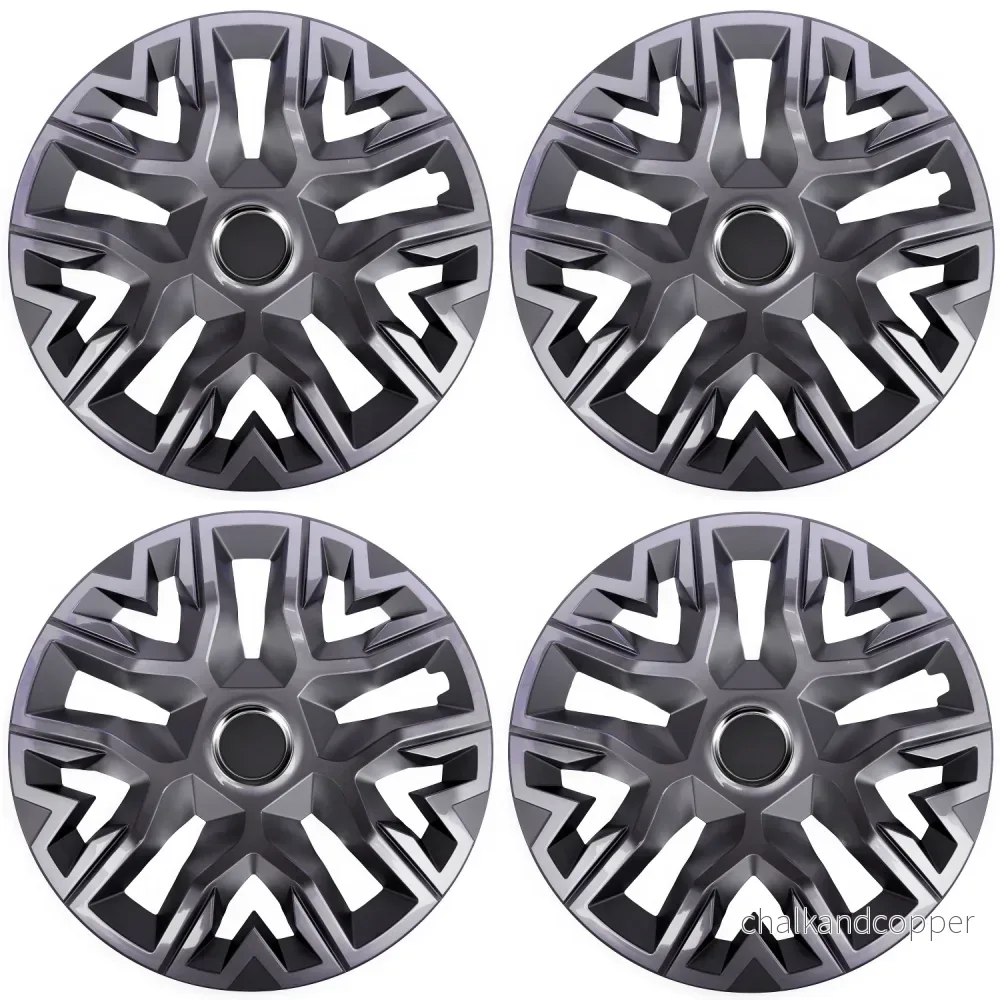 NRM Perfecto 15'' universal navkapslar grafitlackerade 4 st - Bild 2