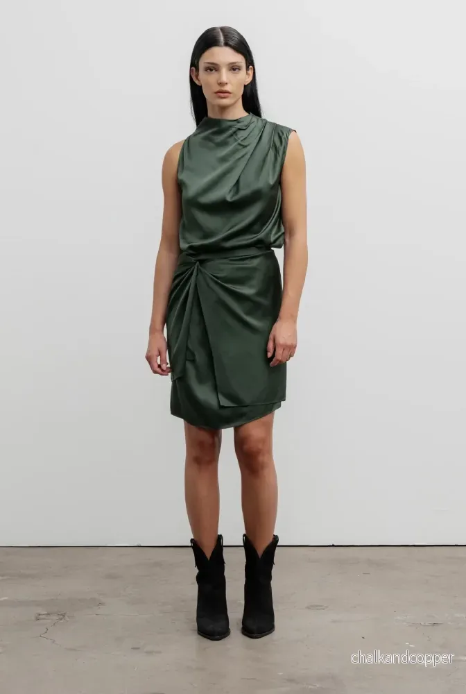 Telly Short Dress Army Green Ahlvar Gallery - Bild 2